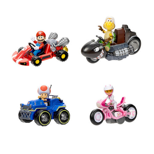 Super Mario Movie 2.5" Figure With Kart - Assorted