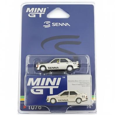 Mini GT 車仔 Mercedes-Benz 190 E 2.3-16 #11 1984年紐伯林大師賽 (Ayrton Senna) 連人偶