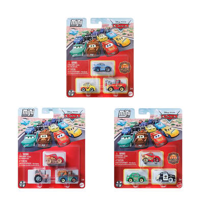 Disney Pixar Cars反斗車王角色造型迷你小車3件裝 - 隨機發貨