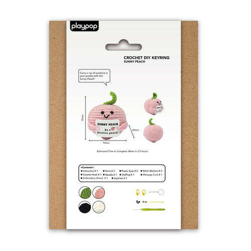 playpop Diy Crochet Keyring - Peach