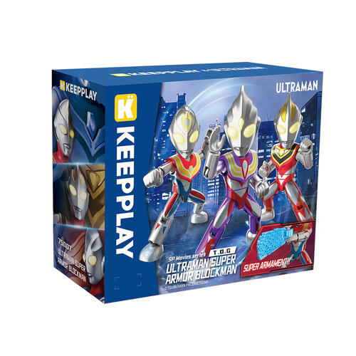 Qman Keepplay 鹹蛋超人口袋積木場景系列迪加&帝拿&佳亞套裝