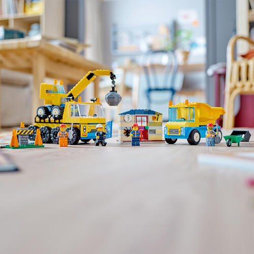 LEGO樂高城市系列 Construction Trucks and Wrecking Ball Crane 60391