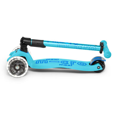 Micro Mobility Maxi Micro Deluxe Foldable Led Blue