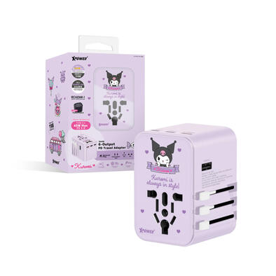 XPower Sanrio Kuromi TA45B 45W 6輸出 PD3.0/PPS旅行充電器
