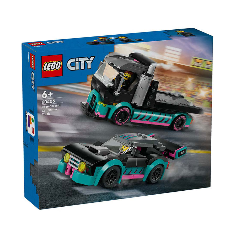 LEGO City Race Car and Car Carrier Truck 60406 Toys