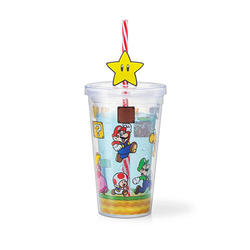 Nintendo任天堂 超級瑪利歐吸管杯 (瑪利歐角色)
