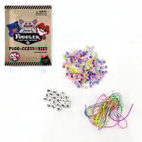 Fuggler Fugg-ccessories Bead Kit - White Base With Black Letter