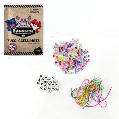 Fuggler Fugg-ccessories Bead Kit - White Base With Black Letter