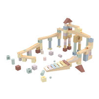 playpop 100件木製滾珠軌道套裝