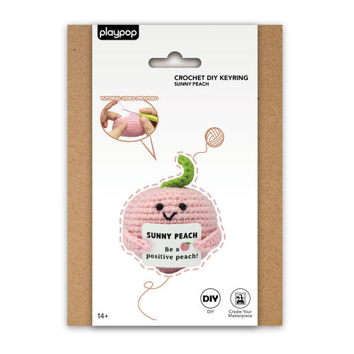 playpop Diy Crochet Keyring - Peach