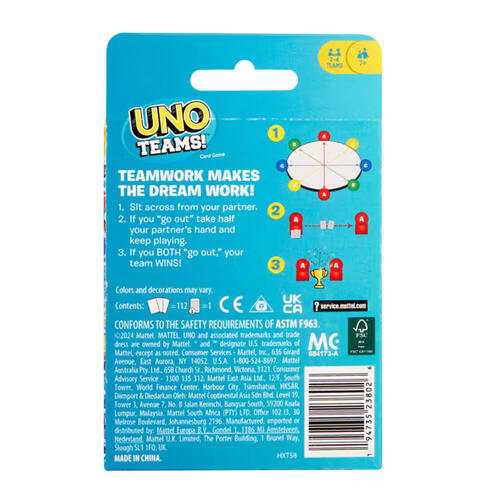 UNO Teams團隊戰 遊戲卡