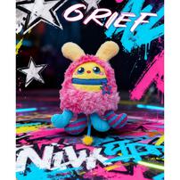 Nomster Nom Bad Mood Series Sound Plush Keychain - Blind Box (1 Pc)