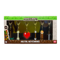 Minecraft Metal Keychains 6 Pcs Pack