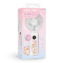 XPower x 罐頭豬LuLu F14 2合1 迷你手提/座檯充電風扇