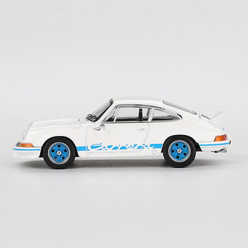 MINI GT Porsche 911 Carrera Rs 2.7 Grand Prix White With Blue Livery