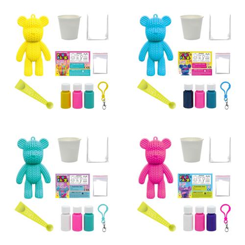 Pour Palz W4 Crochet Mini Paint Bear  - Assorted (1 Pc)