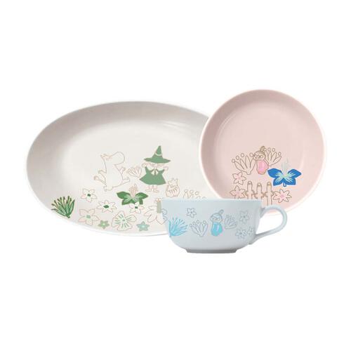 姆明陶瓷3件套裝餐具