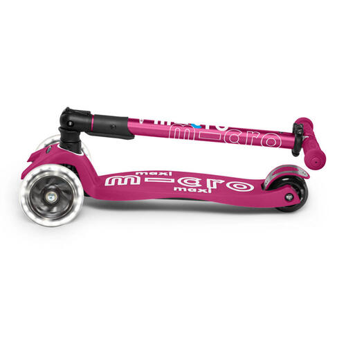 Micro Mobility Maxi Micro Deluxe Foldable Led Berry Red