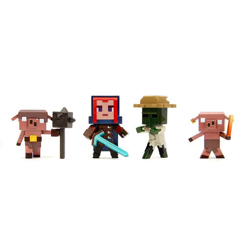 Minecraft 2.5" Metal Figures 4 Pcs Pack (Single Pack) - Assorted