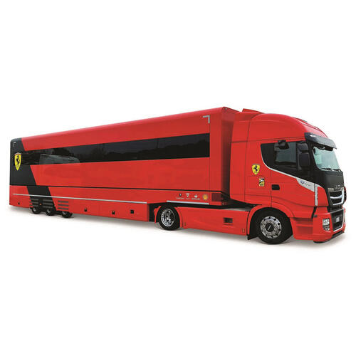Bburago 1:43 Ferrari Racing Hauler With Ferrari SF24 Diecast