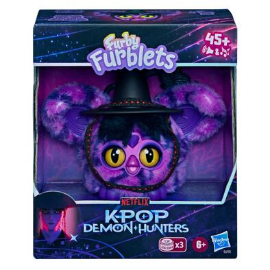 (網店預購) KPop Demon Hunters Kpop獵魔女團 Furby迷你電子毛公仔玩具Saja Boys版 (預計2026年7月發貨)