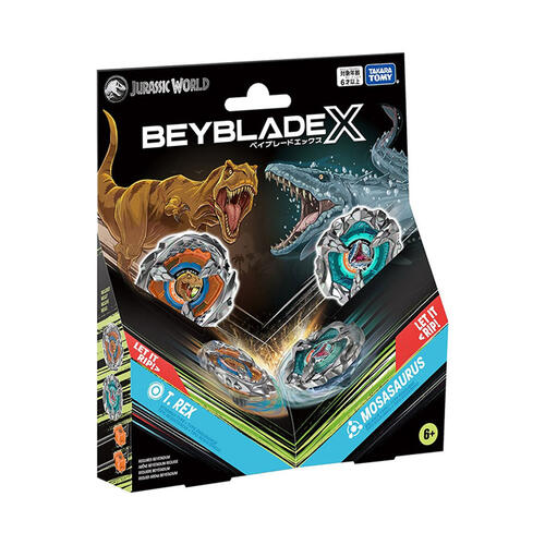 Beyblade爆旋陀螺 X BXG-40 侏羅紀世界 雙陀螺入門套裝（暴龍 vs 滄龍）