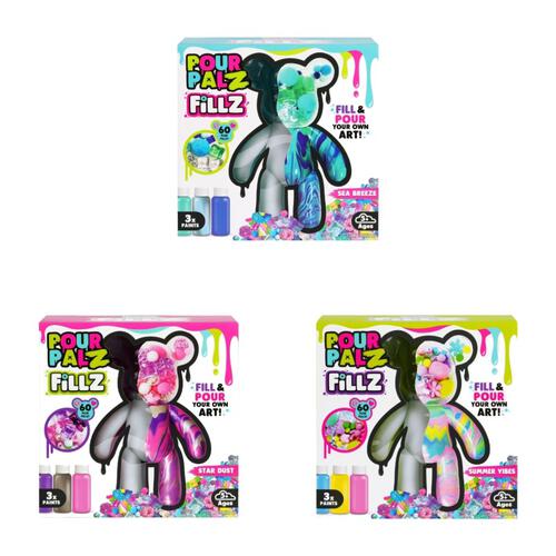 Pour Palz Fillz Bear Keyrings W1  - Assorted (1 Pc)