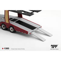 (Pre-order) MINI GT Scania 770s A6x4na Car Transporter V8 50th Anniversary + Car Transporter Red (Expected December 2026)