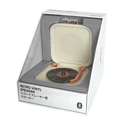 playpop 復古唱片機藍牙喇叭 - 白色