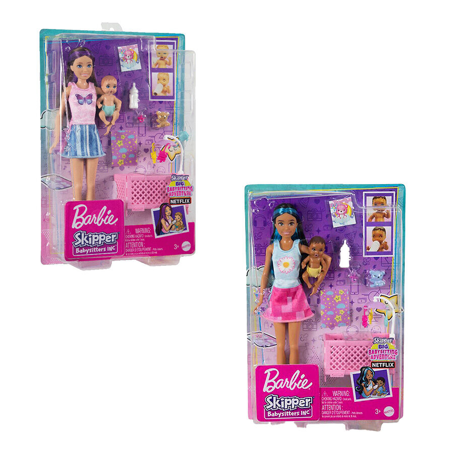 Barbie skipper babysitters playset and dolls accessories 2025 assortment