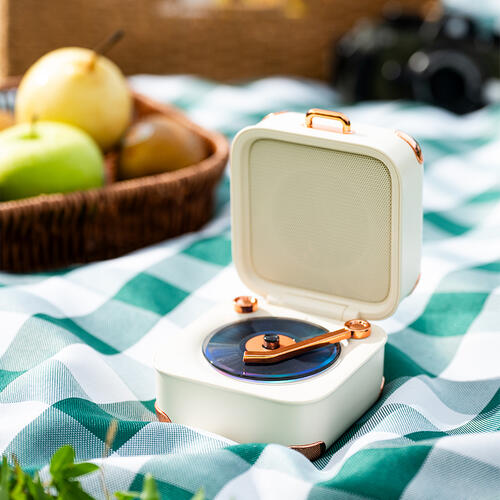 playpop 復古唱片機藍牙喇叭 - 白色