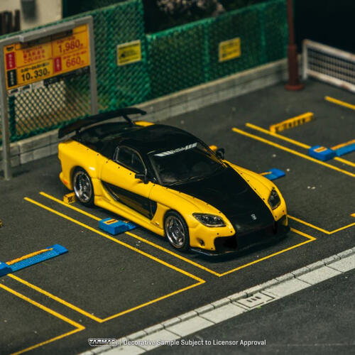  Tarmac Works 車仔 1/64 萬事得 Rx-7 Veilside Fortune7 Yellow / Black - GLOBAL64