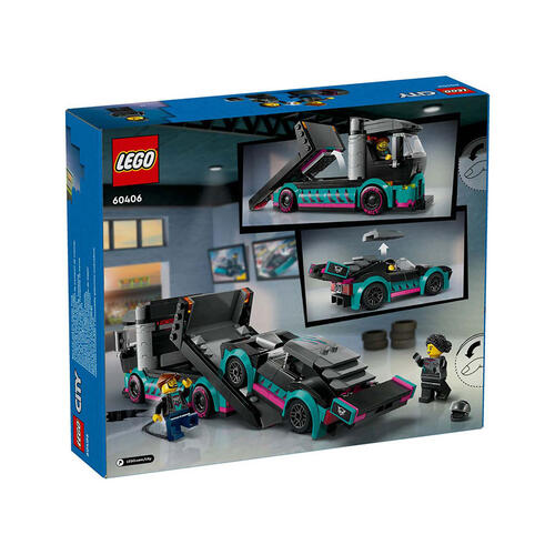 LEGO樂高城市系列 賽車和汽車運輸車 60406