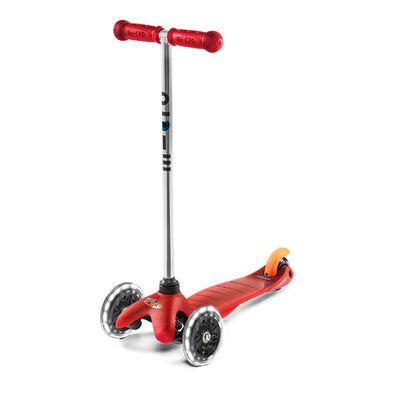 Micro Mobility Mini Micro Classic Red Scooter With Led Wheels