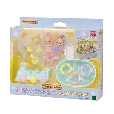 Sylvanian Families森林家族 牛奶兔寶寶沐浴套裝