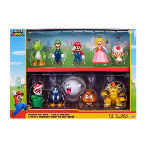 Super Mario超級瑪利歐 2.5吋瑪利歐夥伴與敵人10件裝