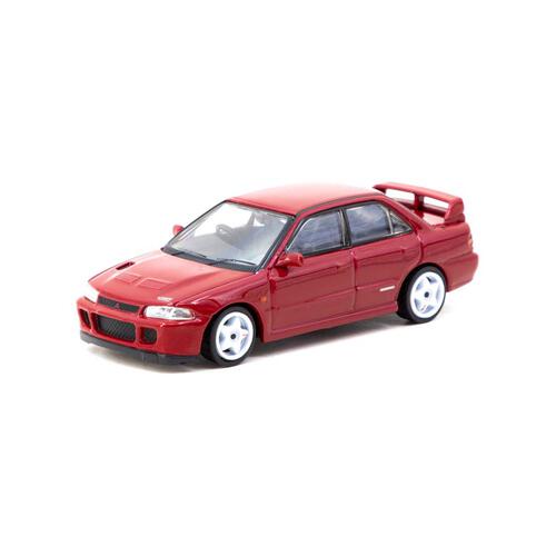 Tarmac Works Mitsubishi Lancer Gsr Evolution II Red with Tarmac Cards Combo set