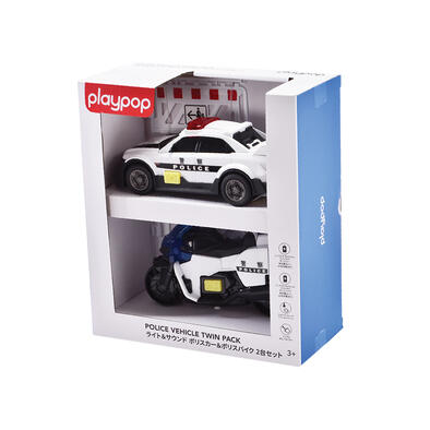 playpop 警車及摩托車玩具套装