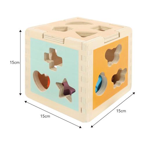 playpop Wooden Sorting Cube