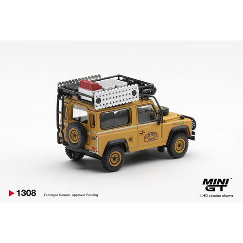 (網店預購) MINI GT Land Rover Defender 90 1985 Camel Trophy Borneo Team Brazil / Blister Packaging (預計2026年10月發貨)