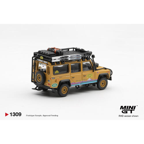 (網店預購) MINI GT Land Rover Defender 110 1998 Camel Trophy Tierra del Fuego CT.10 USA / Blister Packaging (預計2026年10月發貨)