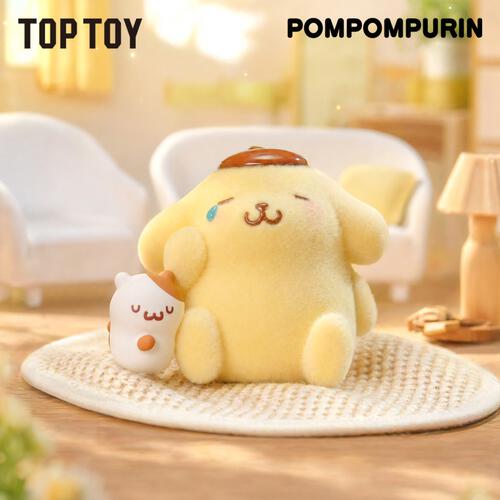 TOP TOY Sanrio三麗鷗 布甸狗 毛絨絨日常系列植絨盲盒 - 盲盒 (單件裝)