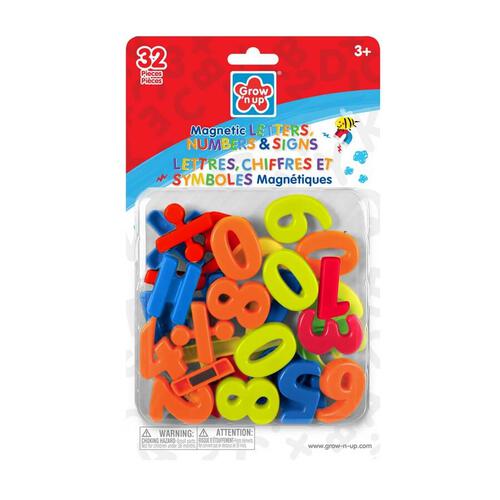 Grow'n Up 32 Pieces Magnetic Number & Signs