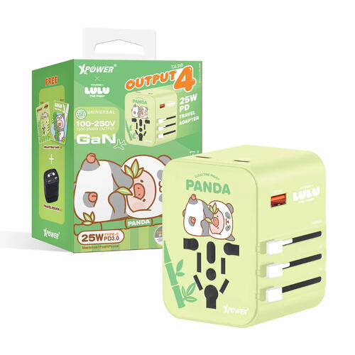 XPower x Lulu The Piggy TA3B 25W 4 Output PD 3.0/PPS Travel Adapter (Panda)