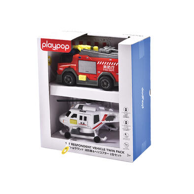 playpop 緊急救援車輛玩具套装