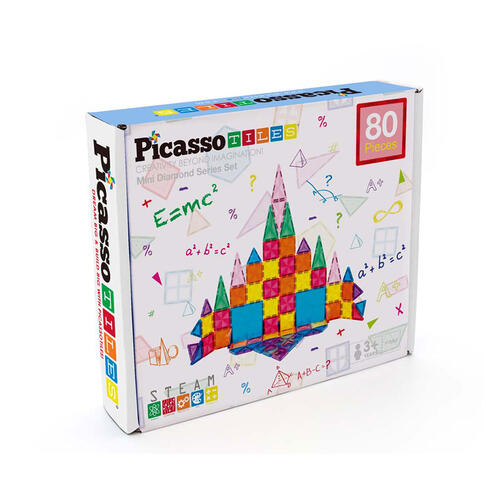 Picasso Tiles 磁力片積木玩具 - 迷你磁鐵 80塊套裝