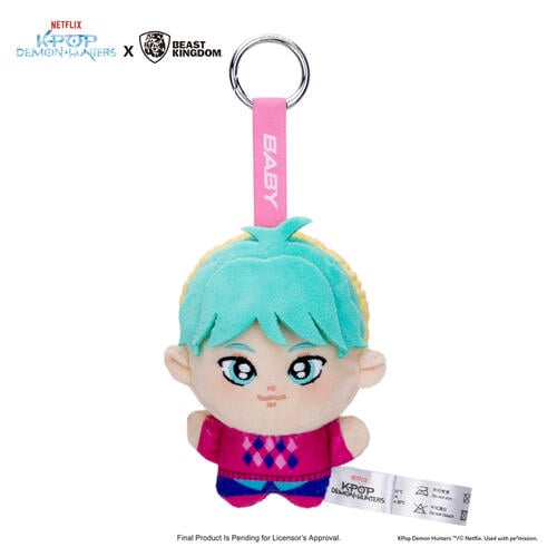 KPop Demon Hunters Flat Plush Keychain - Saja Boys Baby (Soda Pop Version)