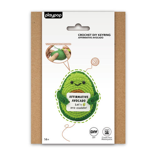 playpop Diy Crochet Keyring - Avocado