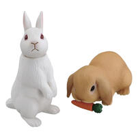 Takara Tomy Ania Animal AS-34 Rabbit With Carrot