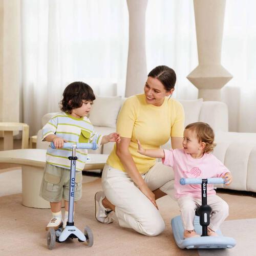 Micro Mini Deluxe Rock & Go LED 三輪滑板車 - Ocean Slate